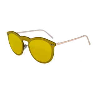 Gafas de sol LENOIR CANNES - Plana revo dorada con patillas metálicas doradas