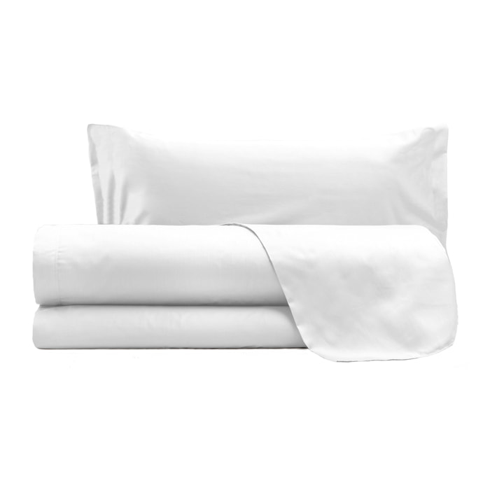 COMPLETO LETTO NATURAL COLOUR MADE IN ITALY COTONE-BIANCO/BIANCO SINGOLO