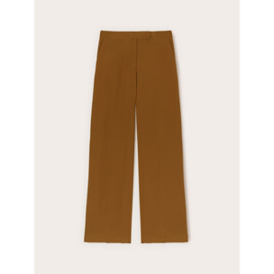 Motivi - Pantaloni palazzo misto viscosa - Marrone
