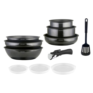 Ensemble détachable 11 pièces-couleur noire