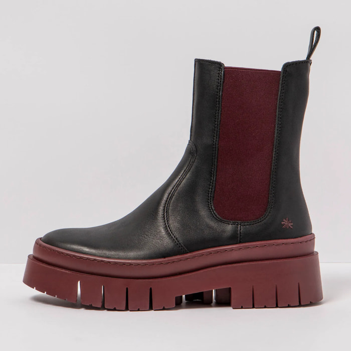 Botines 1954 NAPPA BLACK-BURDEOS/AMBERES color Black-burdeos