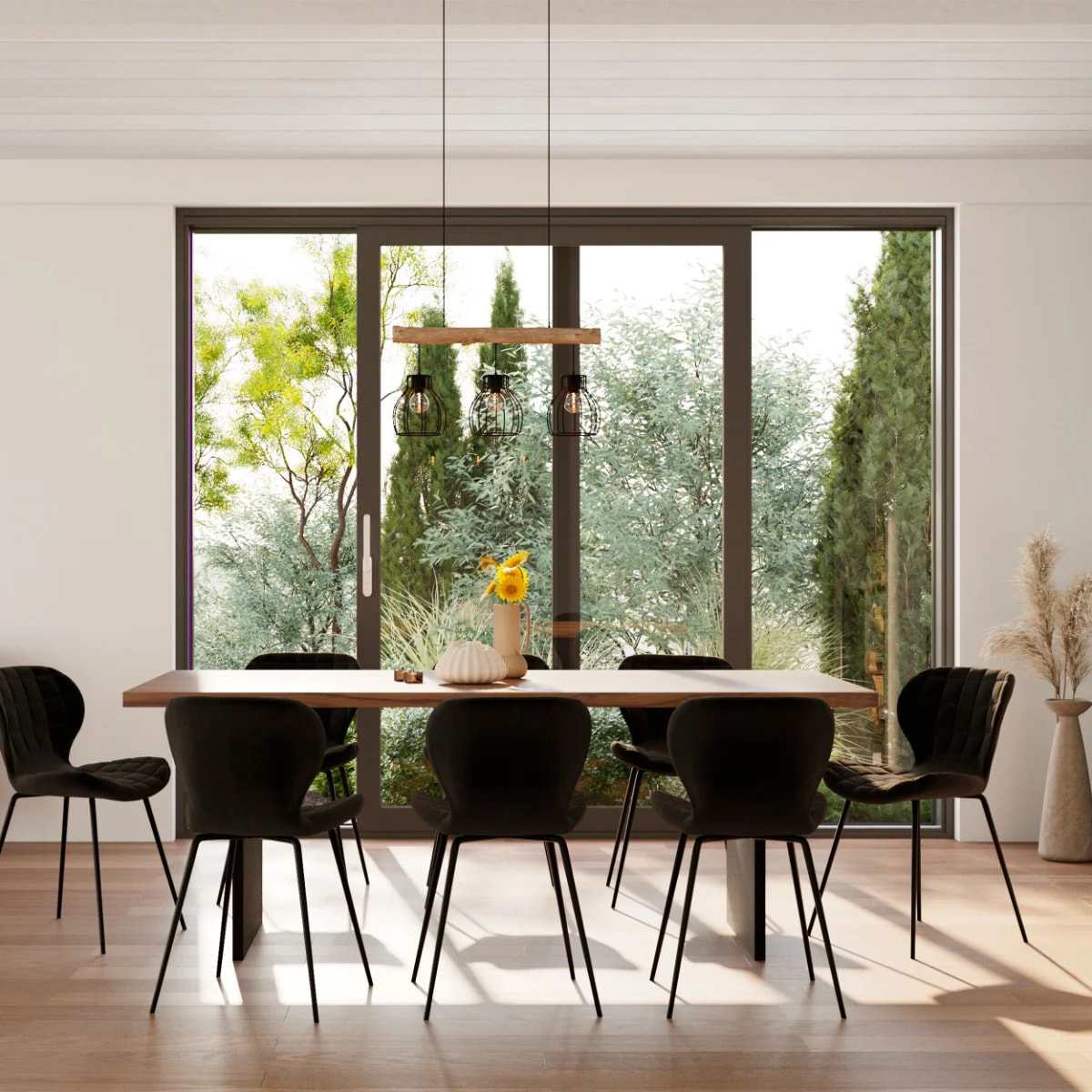 Lot de 2 chaises en velours noir - Mazzia