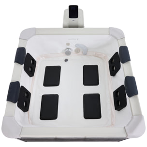 MSPA - Spa rigide connecté carré 160cm OSLO - 6 places + bar flottant