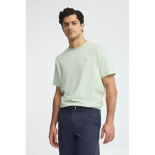 Maglietta turchese pastello a maniche corte e ricamo Rigby Go