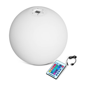 Boule LED 60cm - Sphère décorative lumineuse. 16 couleurs. Ø 60cm. chargeur câble usb (fourni)