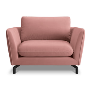 Fauteuil xl "Podium" en velours rose