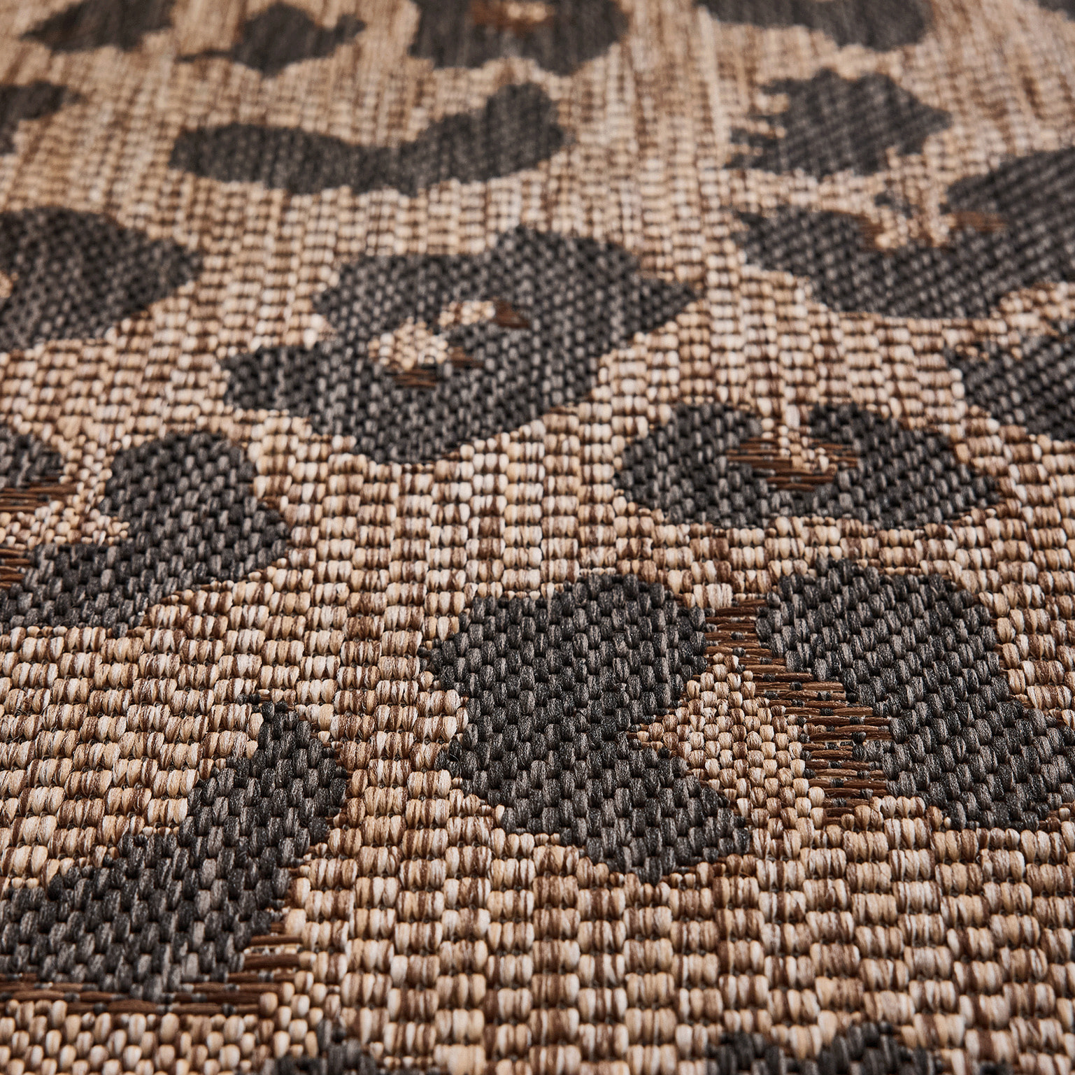 SAVANNA - Tapis intérieur/extérieur motif léopard marron