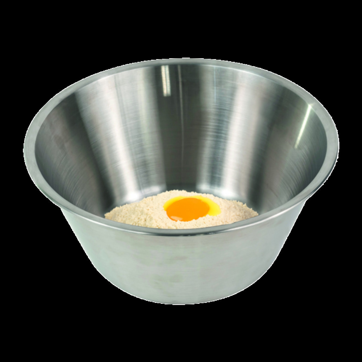 Bassine fond plat - inox - 16 cm