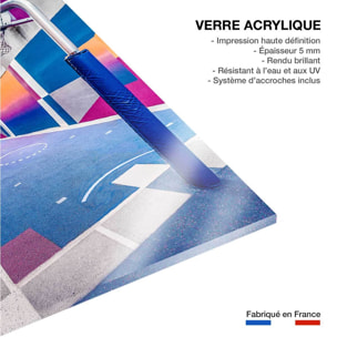 Tableau urbain city park bleu Tableau plexiglas