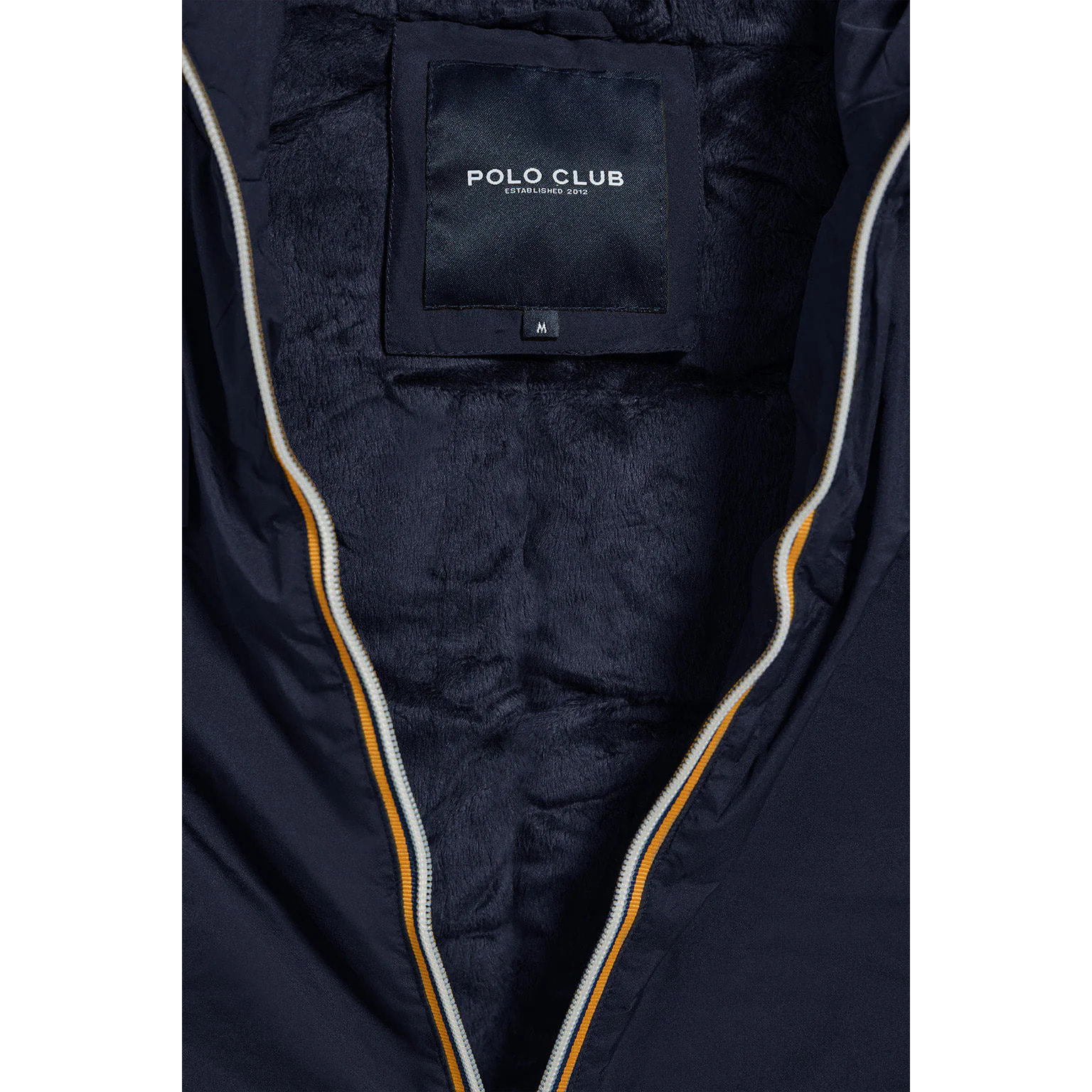 Gilet blu marino leggero con cappuccio fisso e particolari Polo Club