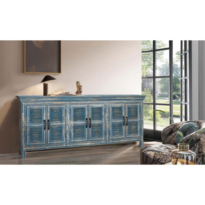 Aparador de Madera de Mango Estilo Artesanal Étnico