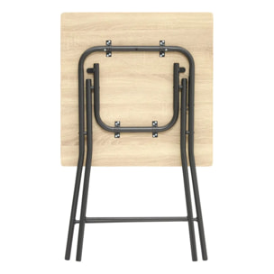 Table pliante 4 places effet bois