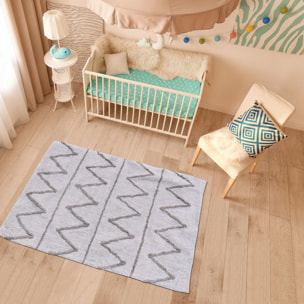 Tapis enfant Fait main BERBER SPIRIT Blanc 60x110 en coton