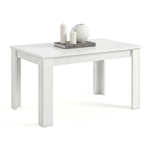 Mesa de comedor extensible en blanco artik 123-173x75 cm Sira Blanco Artik (Blanco Mate)