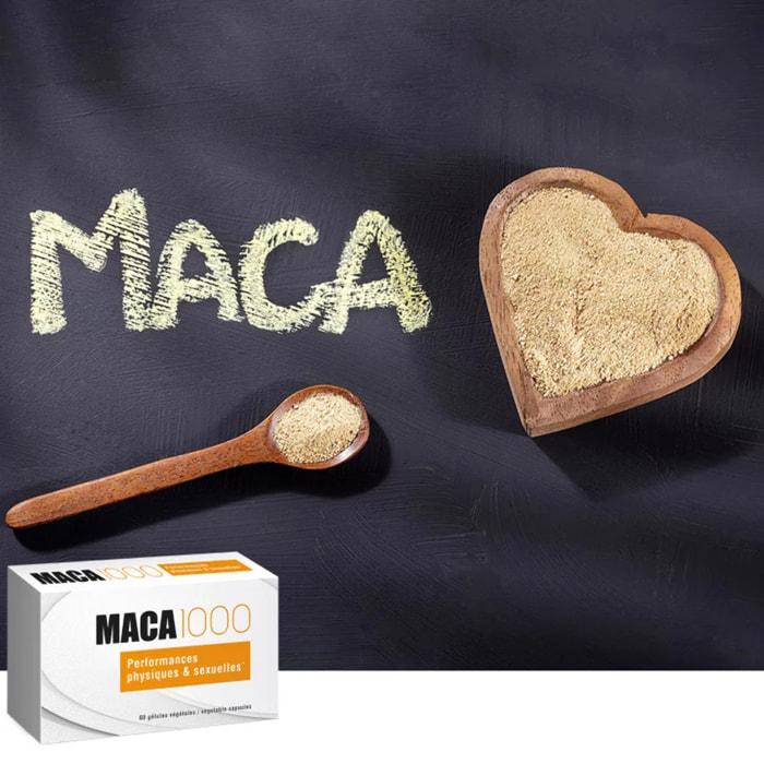 NUTRIEXPERT - Maca 1000 - Soutient les performances physiques et mentales - Aphrodisiaque, stimule le désir sexuel, la libido - Renforce l'organisme - Vegan - Marque Française - 60 gélules