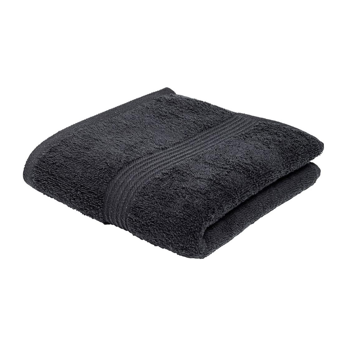 Serviette de bain uni ESSENTIAL gris anthracite