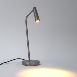 Ledsc4 LedsC4 - Lámpara de Sobremesa Interior LED Eficiente, Níquel Satinado, 121lm, 2700K, Diseño Moderno y Duradero, Serie Gamma