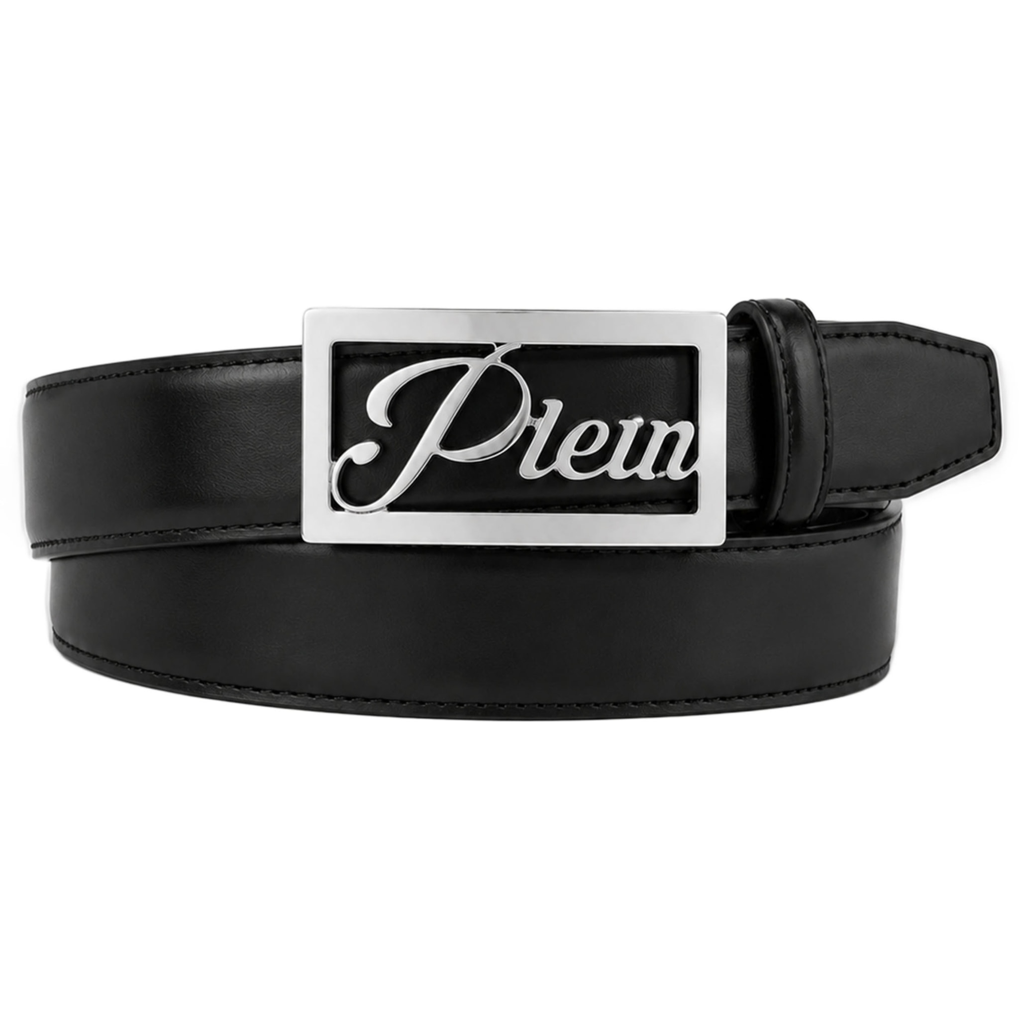 PHILIPP PLEIN Plein signature log leather belt