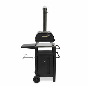 Pack four à pizza avec chariot BBQ, accessoires et housses de protection