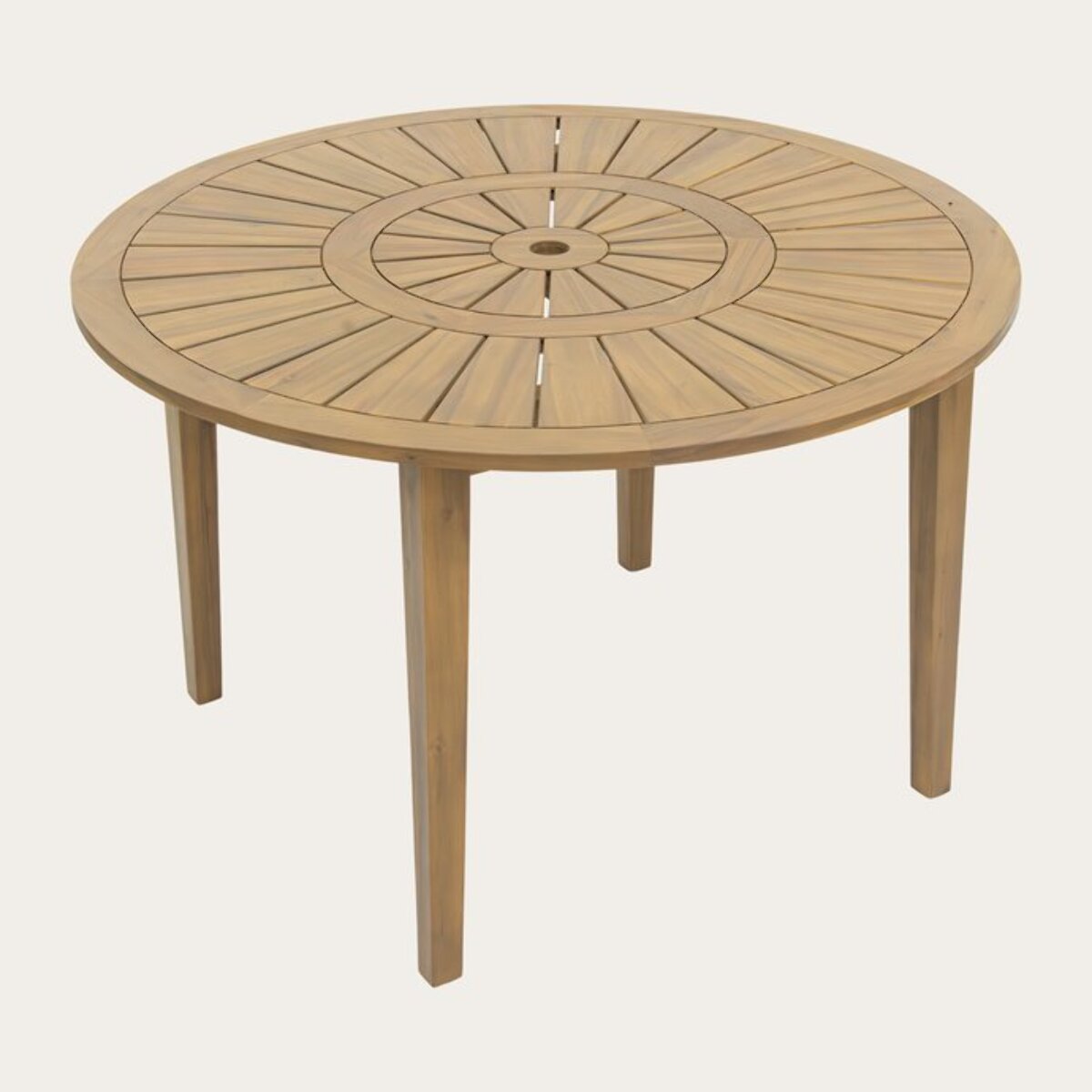 Ensemble de table et chaises de jardin Nera-tina -bois massif d'acacia-couleur naturel 120 x 75 x 120 cm