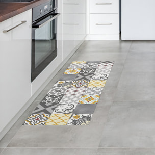 Tapis CROMA Patch Gris-Ambré