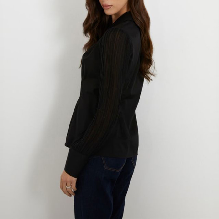 Chemise Amara - coupe classique - coton - noir