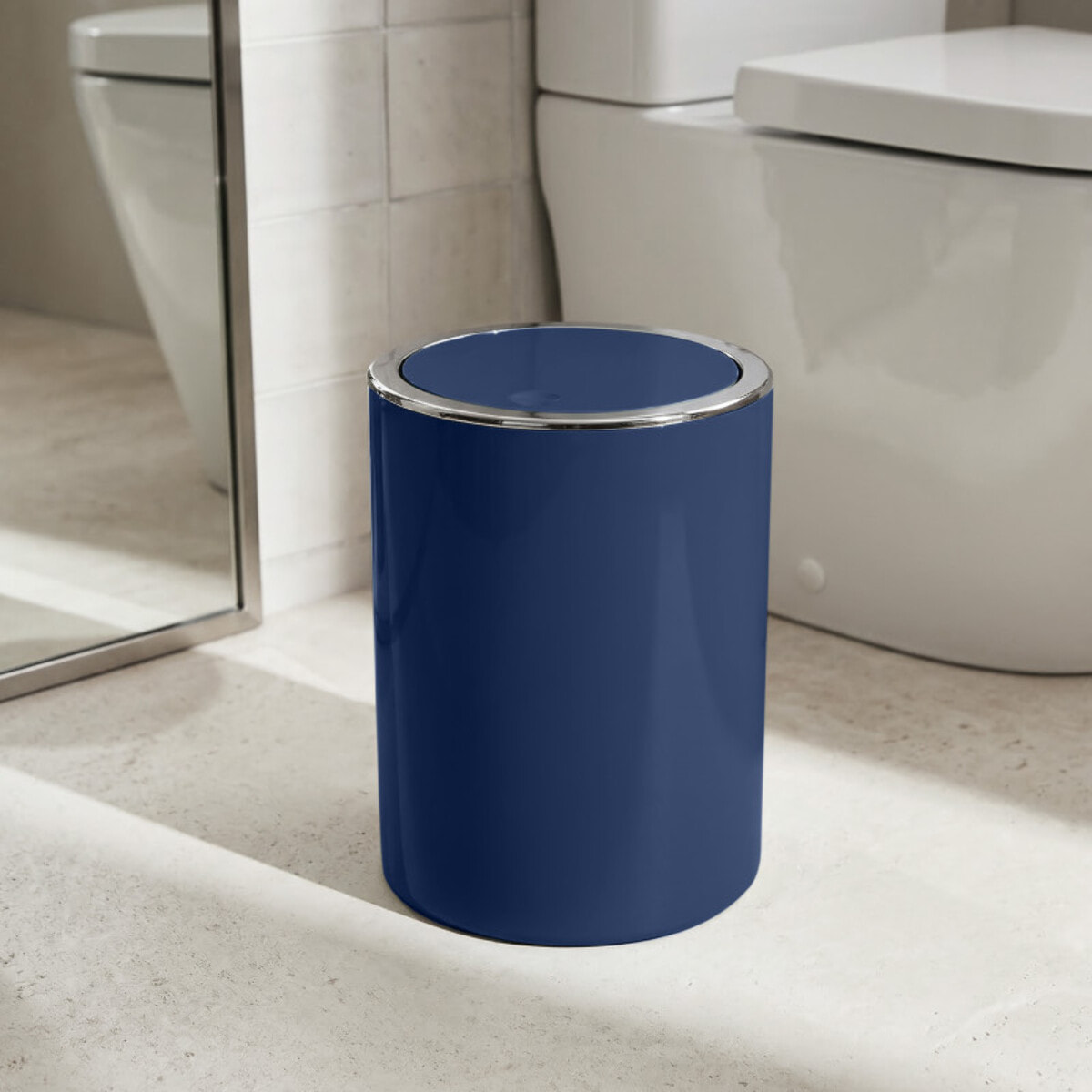 Poubelle à bascule KAMAKA 6L Bleu Marine MSV