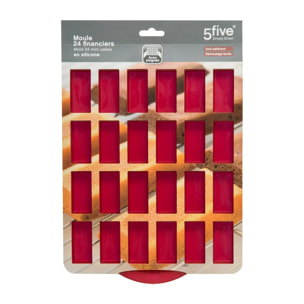 Moule 20 financiers silicone- Rouge Silicone Pro