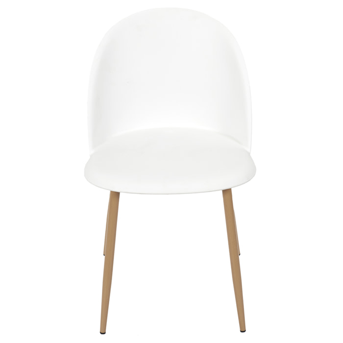 Chaise Scandinave Bergen Blanc - Lot De 2