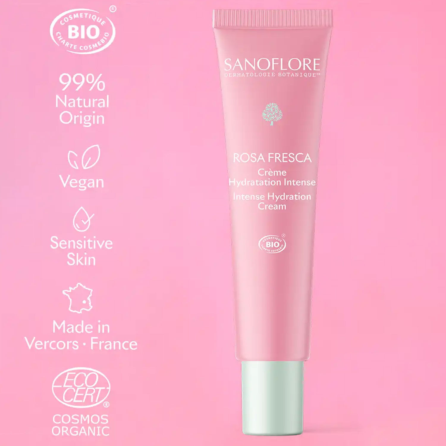 Rosa Fresca Crème Riche  - Soin Certifiée Bio 40 ml