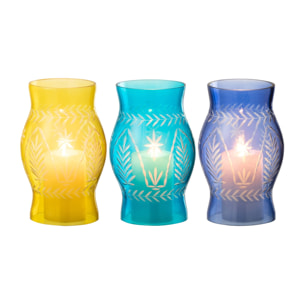 J-Line photophore Tarifa - verre - mix - 3 pièces
