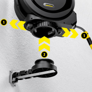 Dévidoir automatique mural Karcher HBX 5.35 - Longueur du tuyau 35m