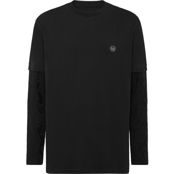 PHILIPP PLEIN T-shirt girocollo a maniche lunghe CREST