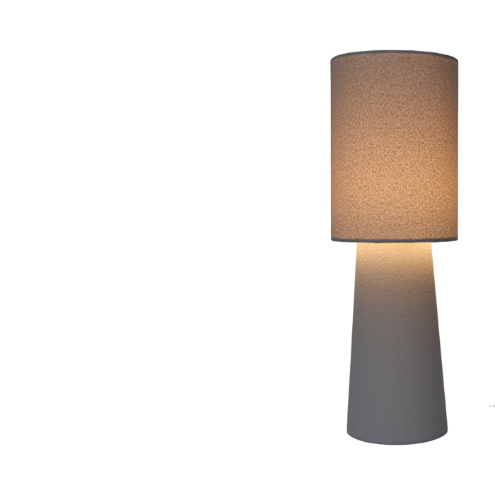 Lampe - HOME DECO FACTORY - Velours - Élégante - Beige