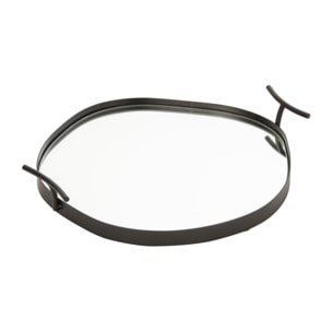 J-Line plateau miroir - fer - noir - small