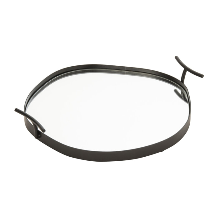 J-Line plateau miroir - fer - noir - small