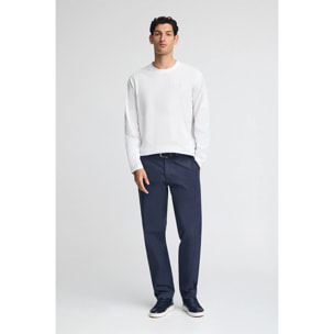 Camiseta blanca de manga larga con parche personalizado Polo Club