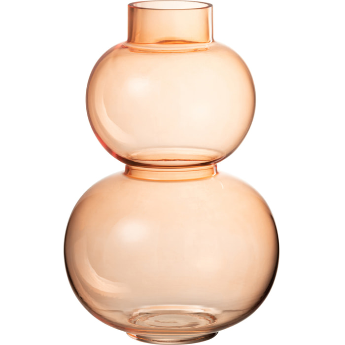 J-Line Vase Boule Verre Orange Small