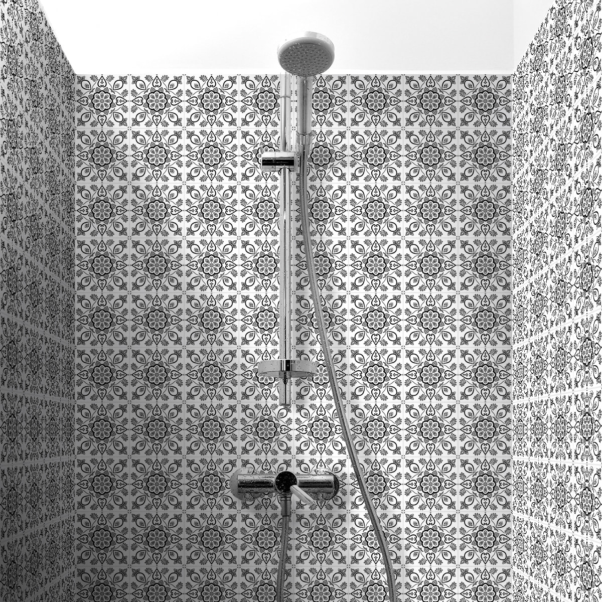 Stickers muraux - Sticker Mural Carrelage adhésif Cuisine Salle de Bain - 60 STICKERS CARRELAGES AZULEJOS ALENZO