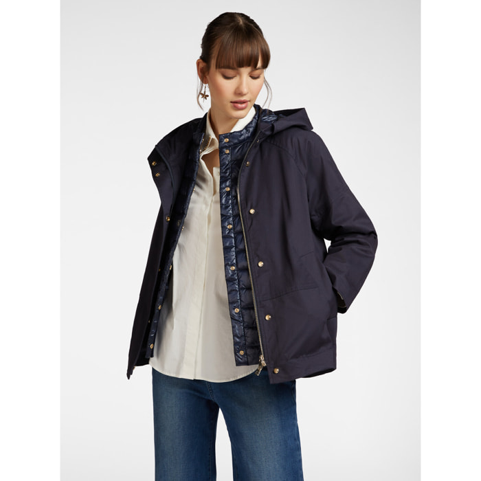 Elena Mirò - Parka de algodón con varias capas - Azul