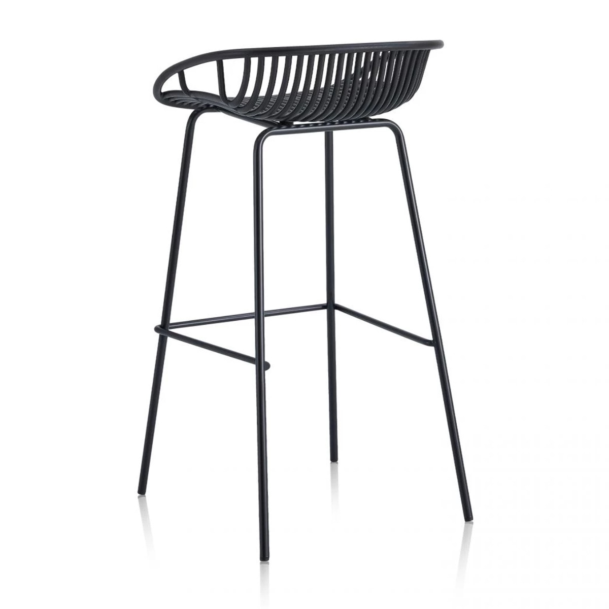 Pack 4 taburetes altos en negro 88x47 cm Ari Negro