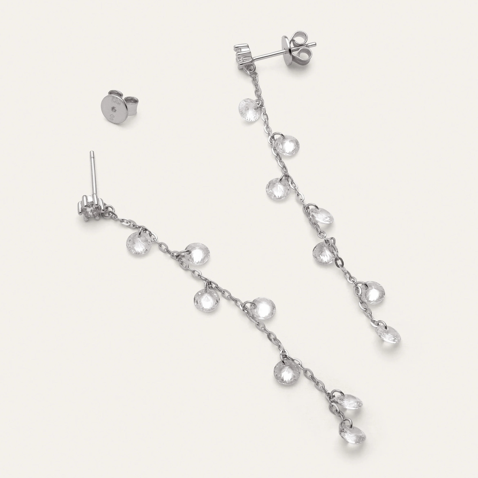 Pendientes Long Spark Plata