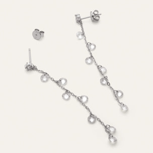 Pendientes Long Spark Plata