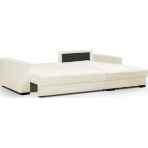 Canapé d'angle droit convertible 3 places en tissu bouclé - ARTY