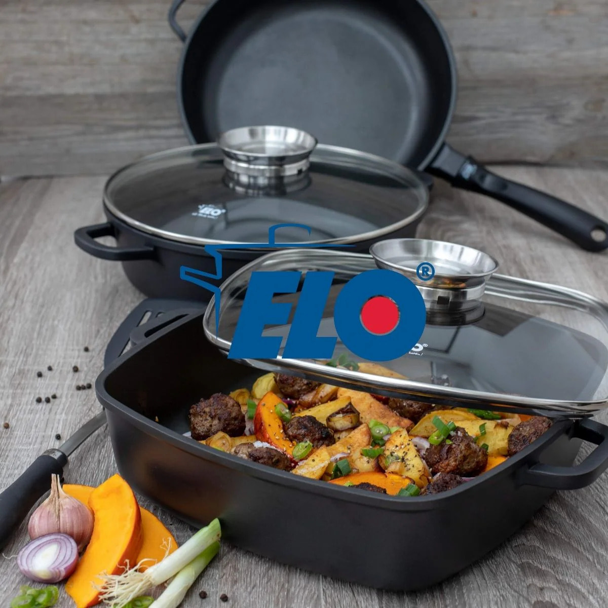 Cocotte 38 x 25 cm en fonte aluminium antiadhésive 7 L Elo Alucast