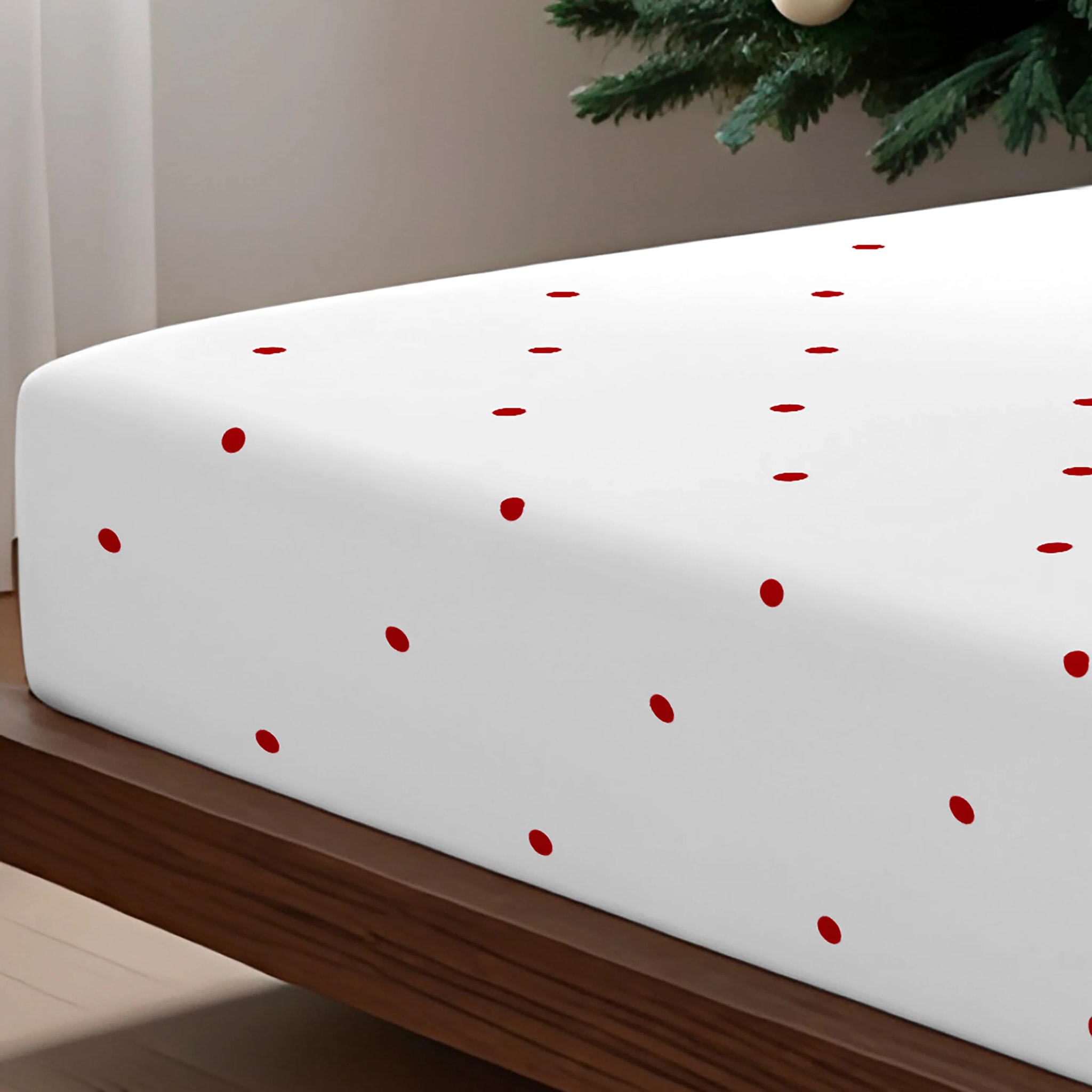 Drap plat 100% coton Laponia laponia 47 Rouge