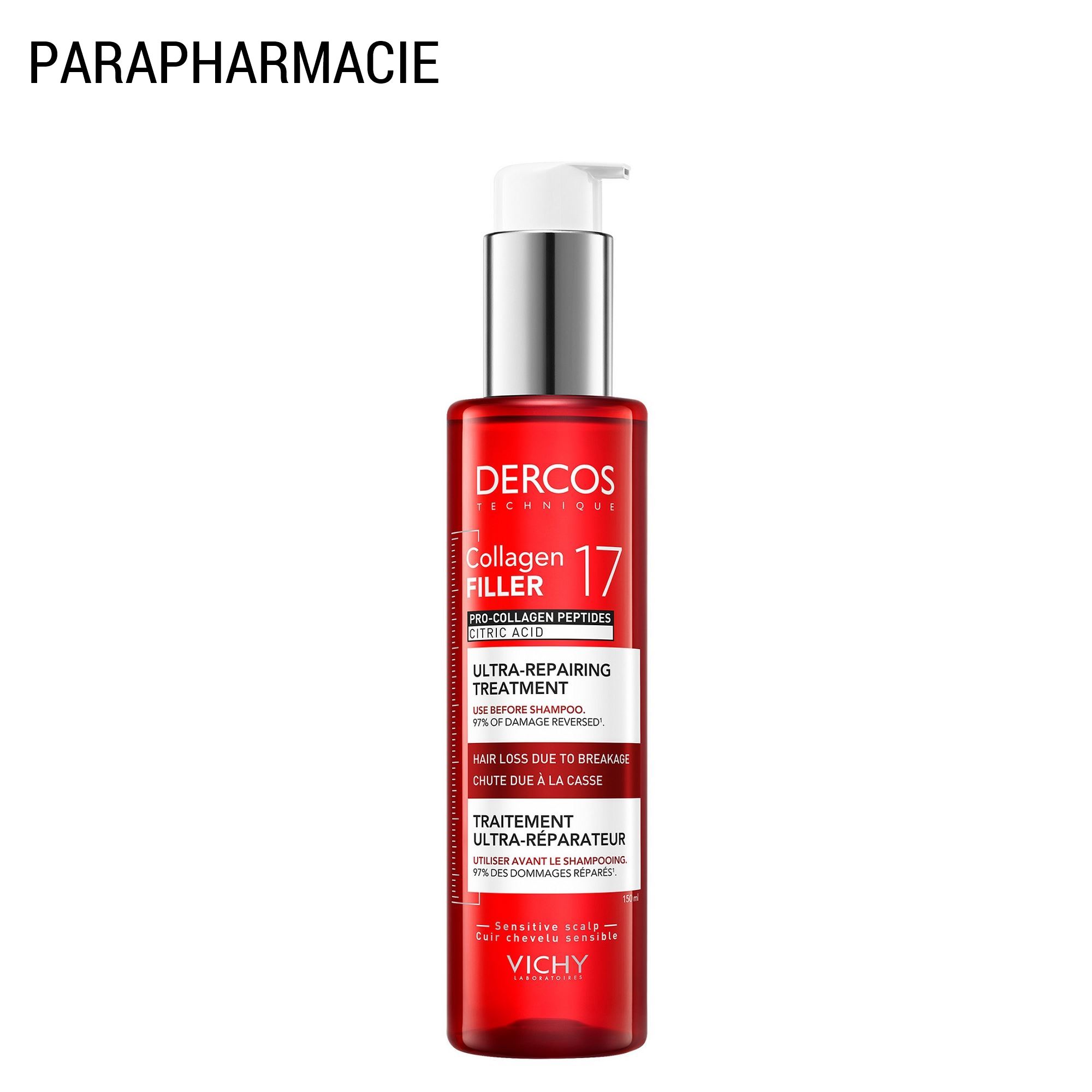 Dercos Collagen Filler - Pré-Shampoing Fortifiant Réparateur Intense Anti-Casse