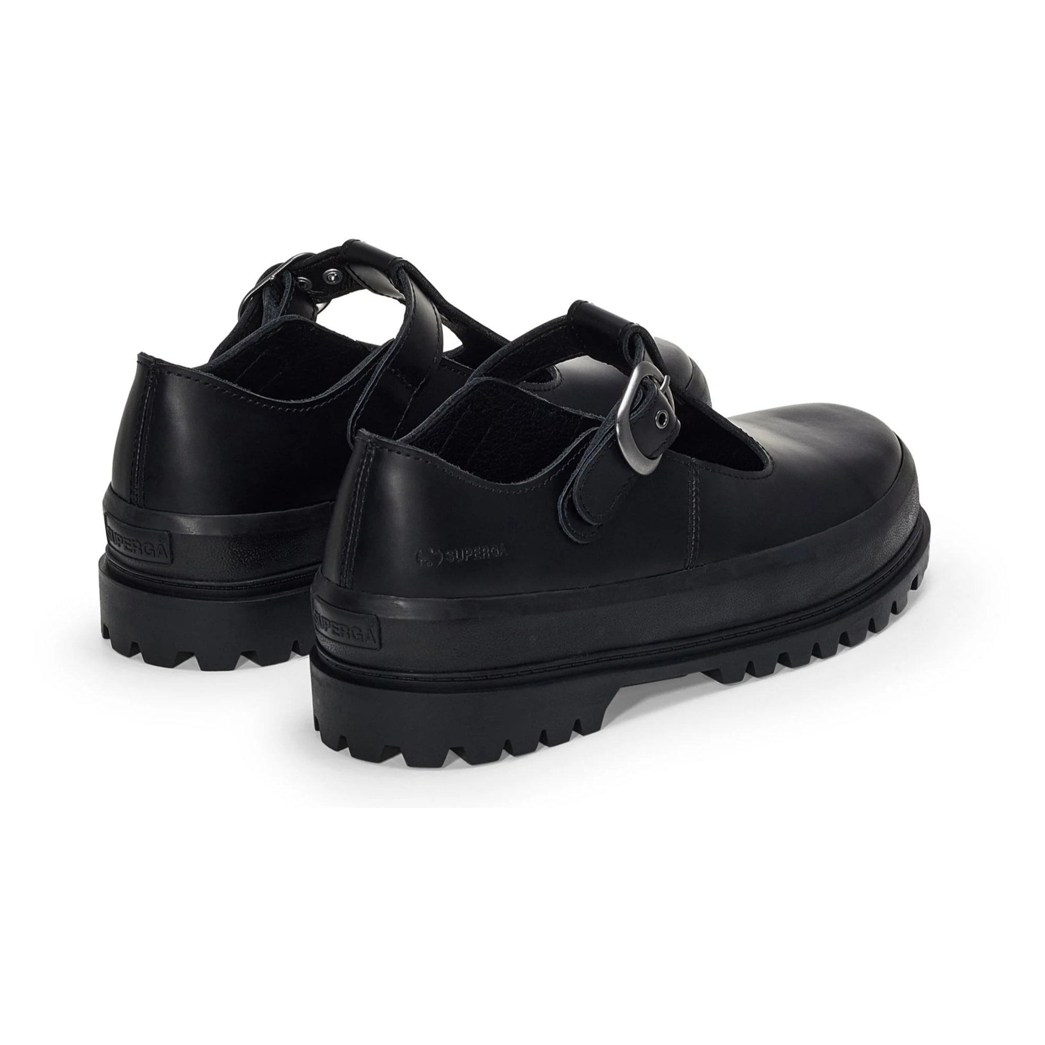 Superga - Donna Nero - 2541 MARY JANE BOX LEATHER