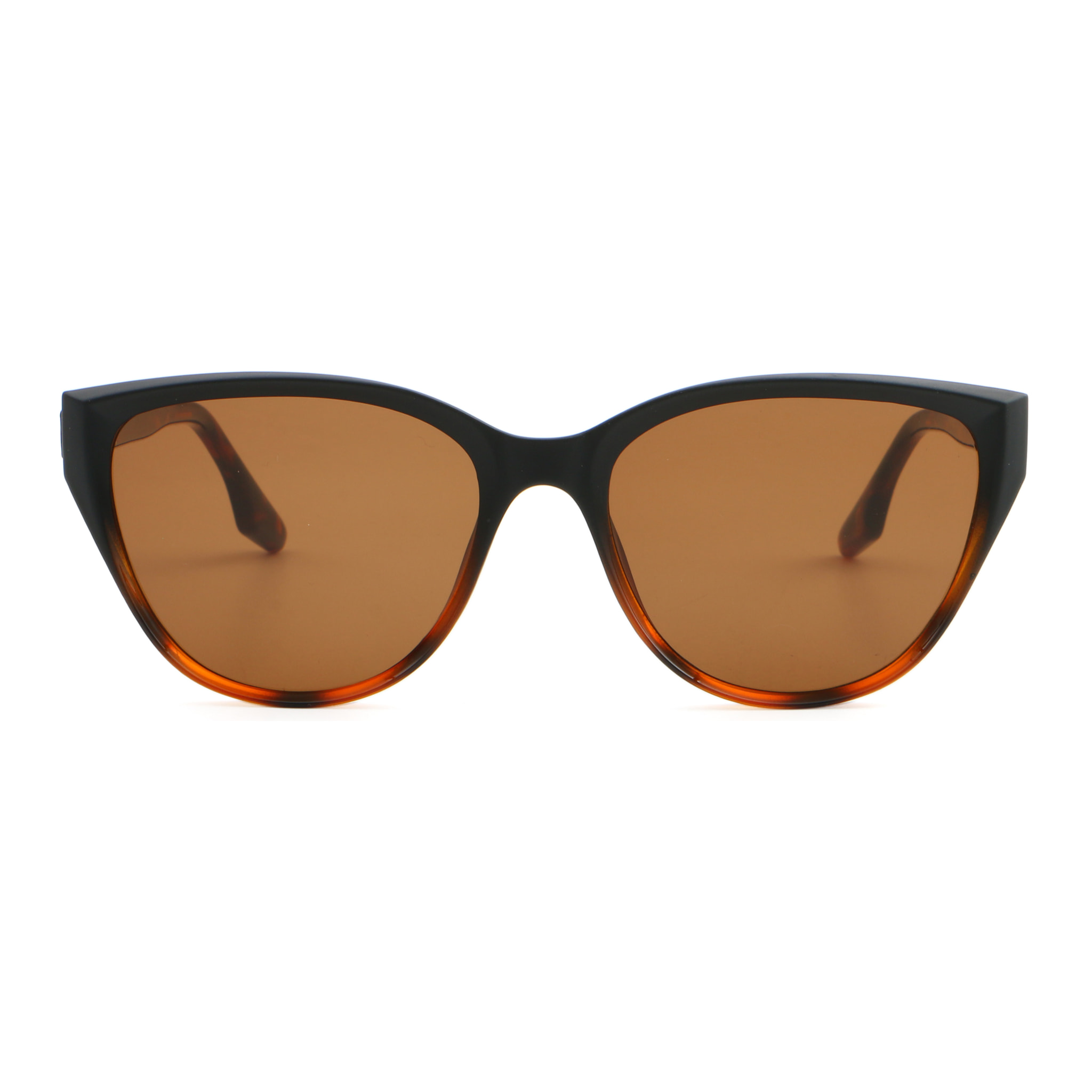 Gafas de sol OCEAN SIMGAPUR - Negro arriba y carey abajo y / Marrón
