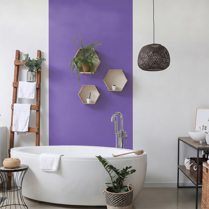 Rouleau adhésif décoratif Vinyle au Mètre - Lavande - Sticker Lavable Imperméable Mur Cuisine Meubles